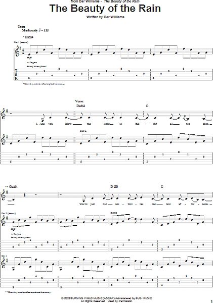 open zoom image for The Beauty Of The Rain - Guitar TAB, New, Main