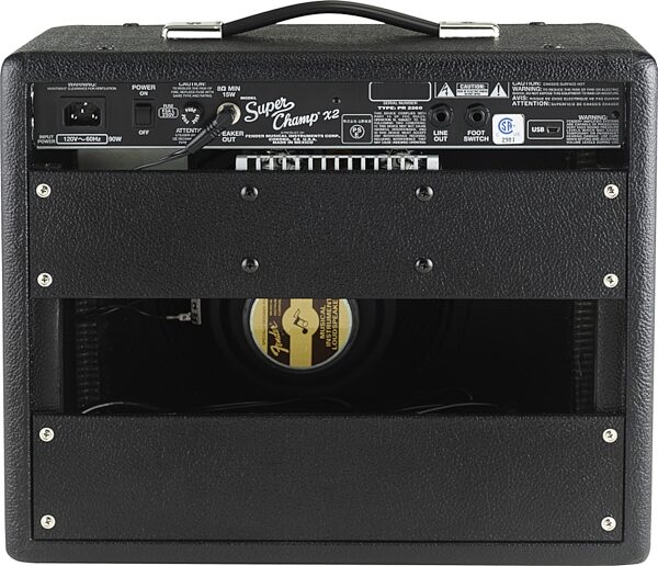 open zoom image for Fender Super Champ X2 Guitar Combo Amplifier (15 Watts, 1x10"), Back