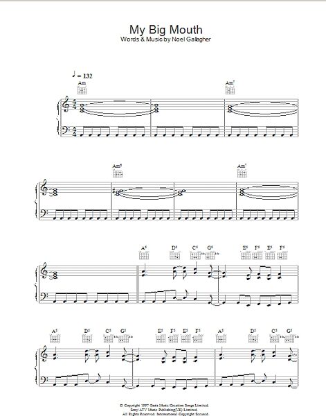 open zoom image for My Big Mouth - Piano/Vocal/Guitar, New, Main