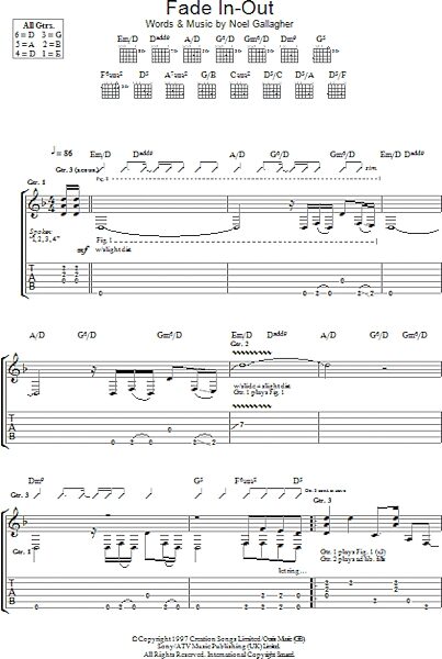 open zoom image for Fade In-Out - Guitar TAB, New, Main