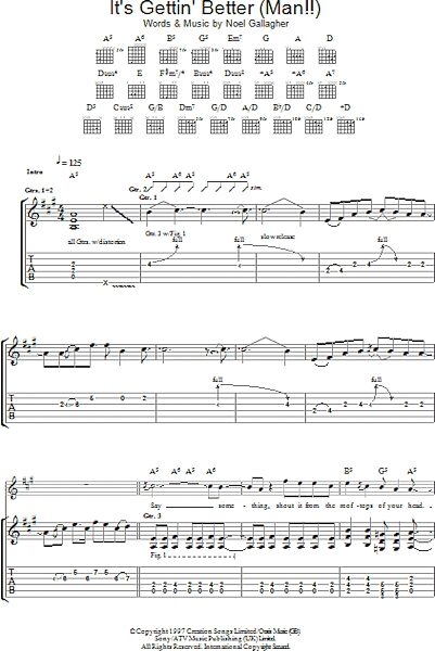 open zoom image for It's Gettin' Better (Man!!) - Guitar TAB, New, Main