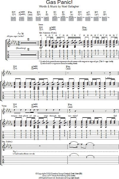 open zoom image for Gas Panic! - Guitar TAB, New, Main