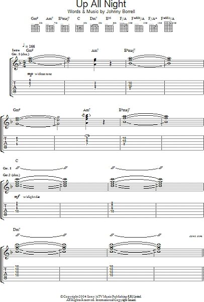 open zoom image for Up All Night - Guitar TAB, New, Main
