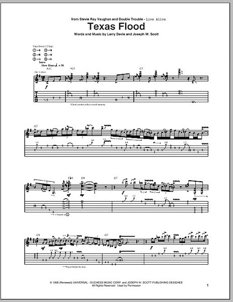 open zoom image for Texas Flood - Guitar TAB, New, Main