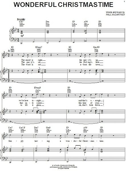open zoom image for Wonderful Christmastime - Piano/Vocal/Guitar, New, Main