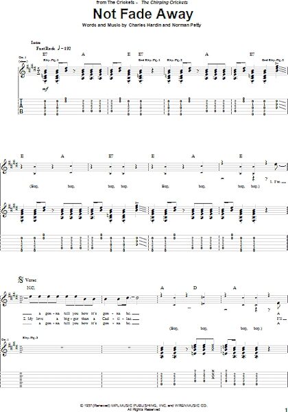 open zoom image for Not Fade Away - Guitar TAB, New, Main