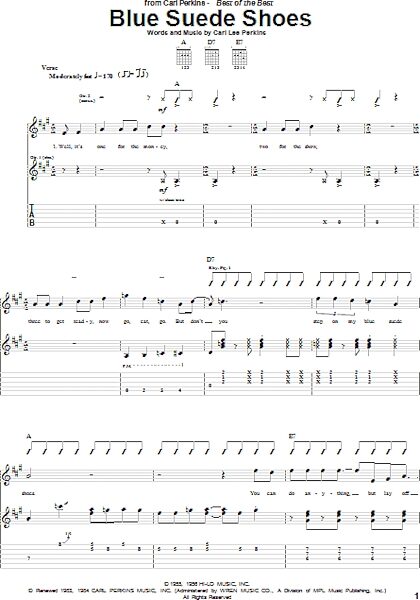 open zoom image for Blue Suede Shoes - Guitar TAB, New, Main