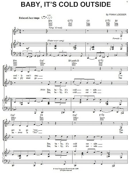 open zoom image for Baby, It's Cold Outside - Piano/Vocal/Guitar, New, Main
