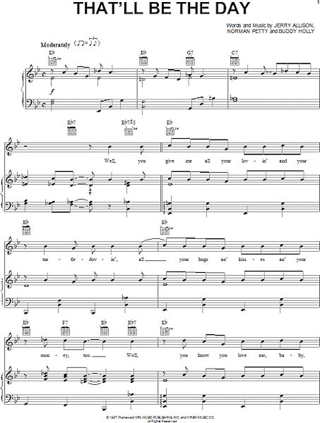 open zoom image for That'll Be The Day - Piano/Vocal/Guitar, New, Main