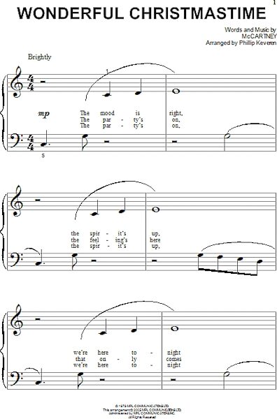 open zoom image for Wonderful Christmastime - Big Note Piano, New, Main