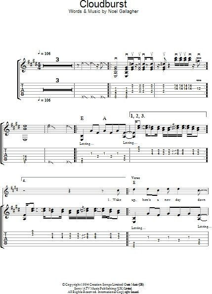 open zoom image for Cloudburst - Guitar TAB, New, Main