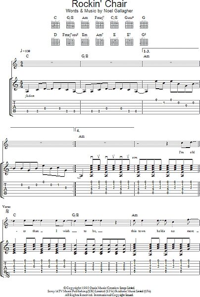 open zoom image for Rockin' Chair - Guitar TAB, New, Main