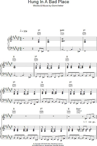 open zoom image for Hung In A Bad Place - Piano/Vocal/Guitar, New, Main
