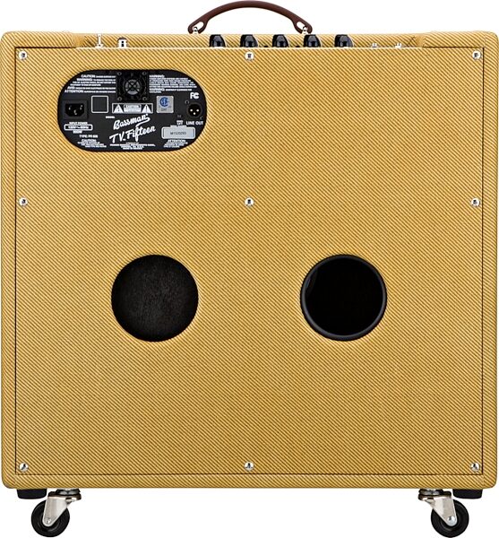 open zoom image for Fender Bassman TV Fifteen Tweed Bass Combo Amplifier (350 Watts, 1x15"), Rear