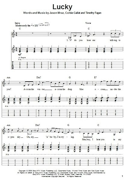 open zoom image for Lucky - Guitar Tab Play-Along, New, Main