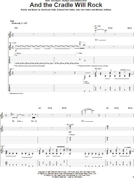 open zoom image for And The Cradle Will Rock - Guitar TAB, New, Main