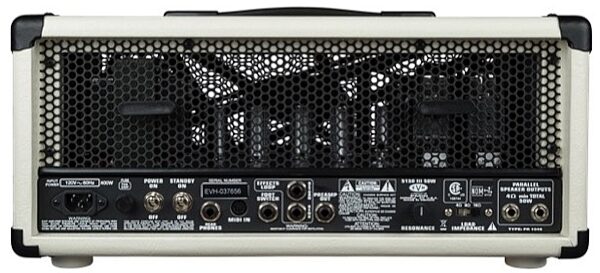 open zoom image for EVH Eddie Van Halen 5150III 50-Watt 6L6 Tube Guitar Amplifier Head, Ivory, View