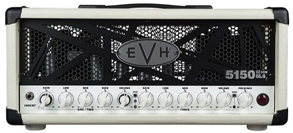 open zoom image for EVH Eddie Van Halen 5150III 50-Watt 6L6 Tube Guitar Amplifier Head, Ivory, Main