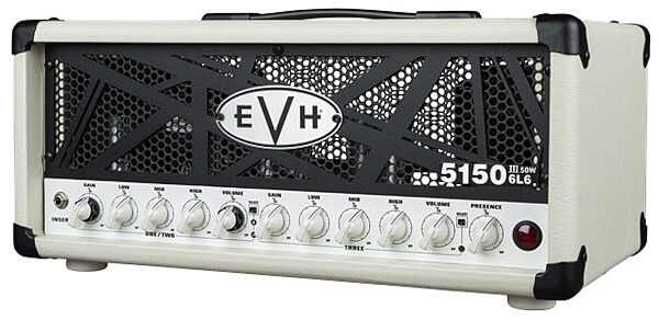 open zoom image for EVH Eddie Van Halen 5150III 50-Watt 6L6 Tube Guitar Amplifier Head, Ivory, View
