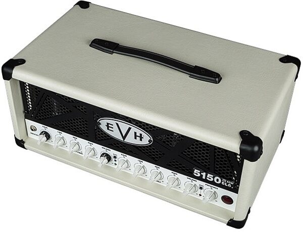 open zoom image for EVH Eddie Van Halen 5150III 50-Watt 6L6 Tube Guitar Amplifier Head, Ivory, View