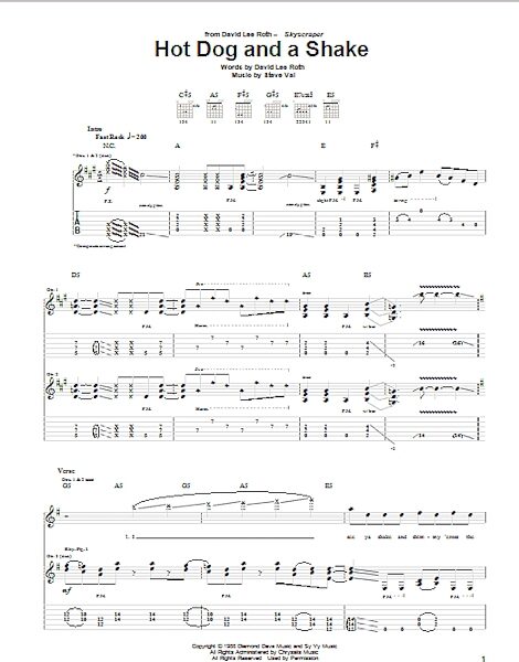 open zoom image for Hot Dog And A Shake - Guitar TAB, New, Main