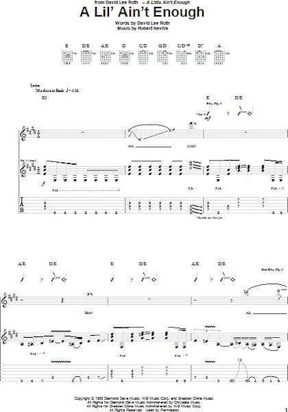 open zoom image for A Lil' Ain't Enough - Guitar TAB, New, Main