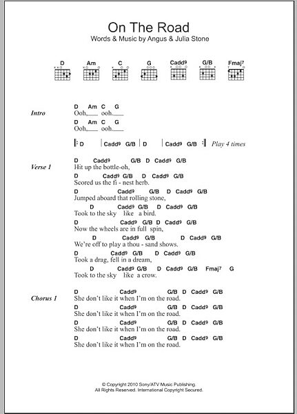 open zoom image for On The Road - Guitar Chords/Lyrics, New, Main