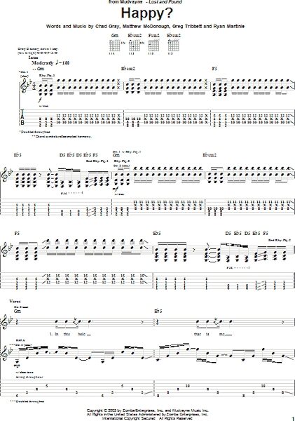 open zoom image for Happy? - Guitar TAB, New, Main