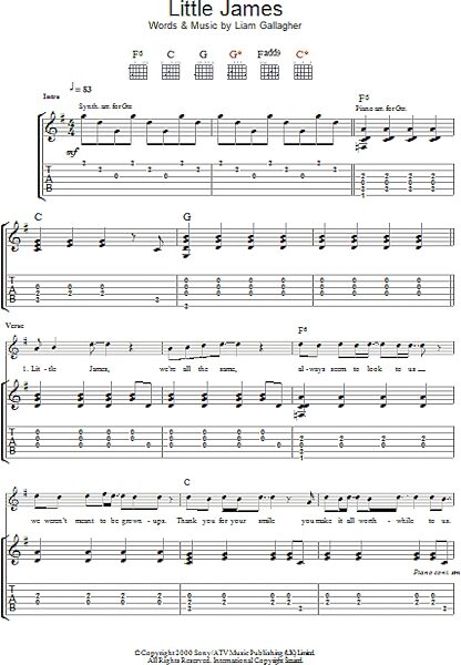 open zoom image for Little James - Guitar TAB, New, Main