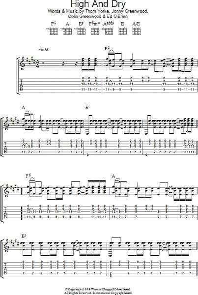 open zoom image for High And Dry - Guitar TAB, New, Main
