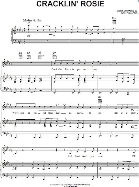 open zoom image for Cracklin' Rosie - Piano/Vocal/Guitar, New, Main
