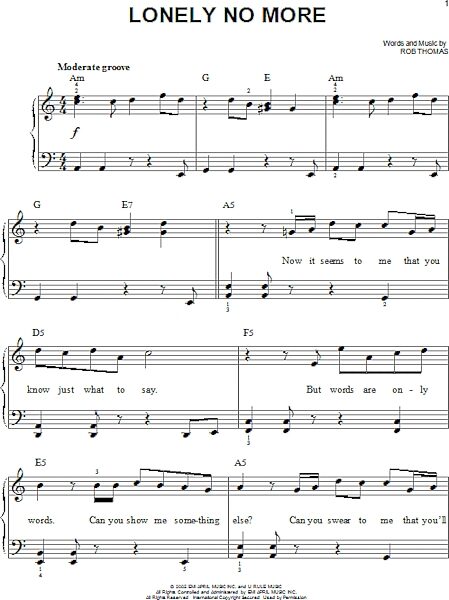 open zoom image for Lonely No More - Easy Piano, New, Main