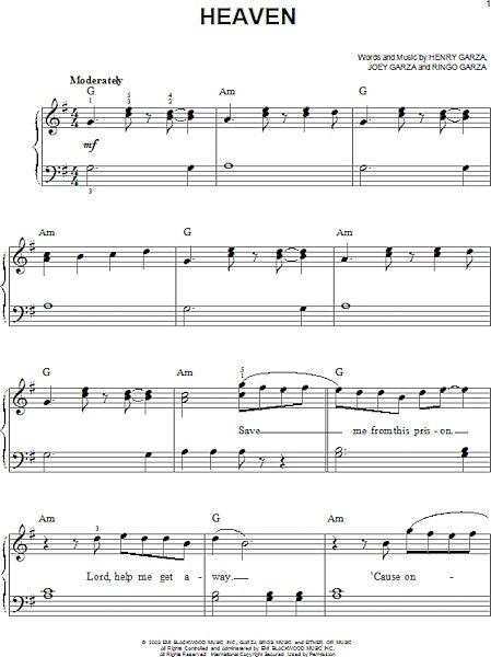 open zoom image for Heaven - Easy Piano, New, Main