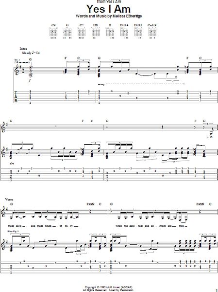 open zoom image for Yes I Am - Guitar TAB, New, Main