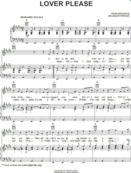 open zoom image for Lover Please - Piano/Vocal/Guitar, New, Main