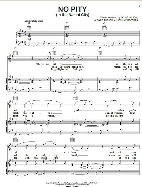 open zoom image for No Pity (In The Naked City) - Piano/Vocal/Guitar, New, Main