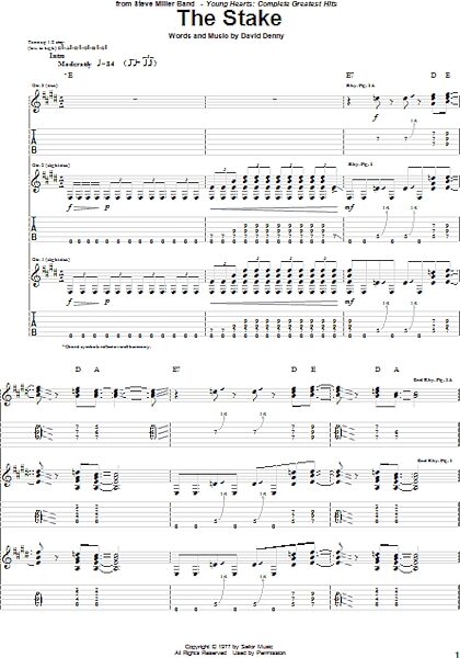 open zoom image for The Stake - Guitar TAB, New, Main