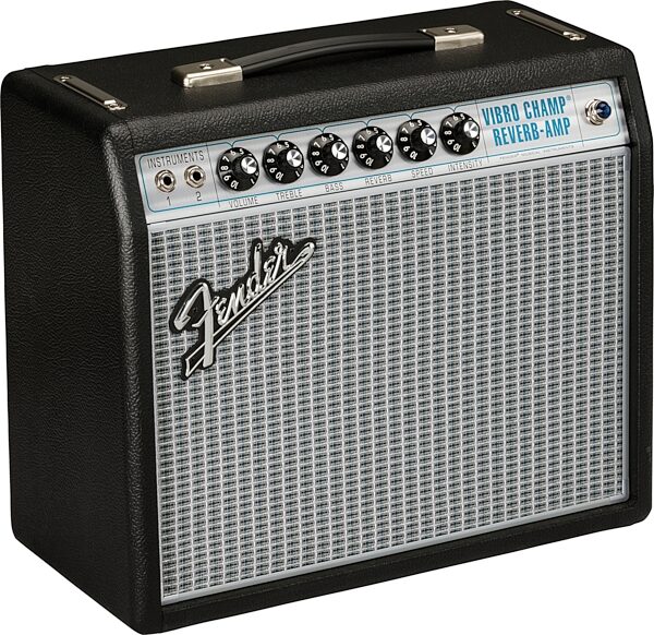 open zoom image for Fender '68 Custom Vibro Champ Reverb Tube Amplifier (5 Watts, 1x10"), New, Action Position Back