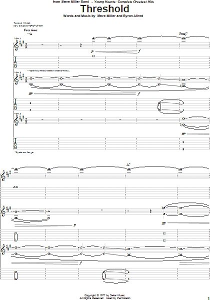 open zoom image for Threshold - Guitar TAB, New, Main