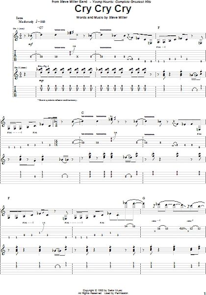 open zoom image for Cry Cry Cry - Guitar TAB, New, Main