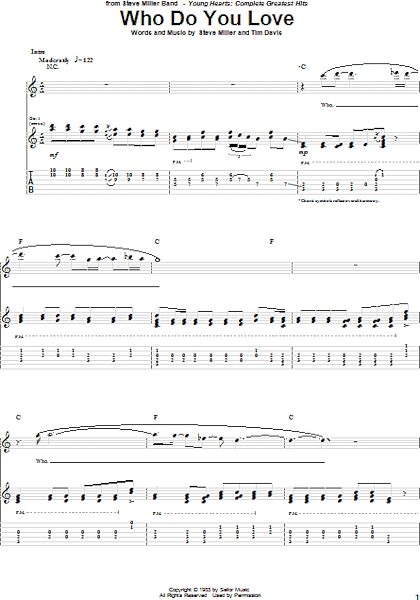open zoom image for Who Do You Love - Guitar TAB, New, Main