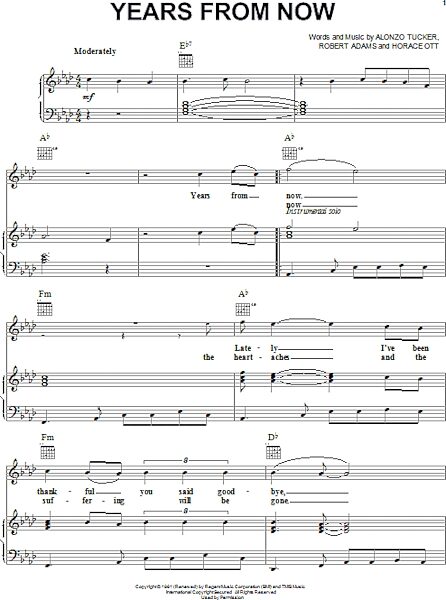 open zoom image for Years From Now - Piano/Vocal/Guitar, New, Main