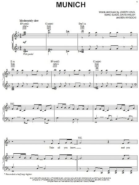 open zoom image for Munich - Piano/Vocal/Guitar, New, Main