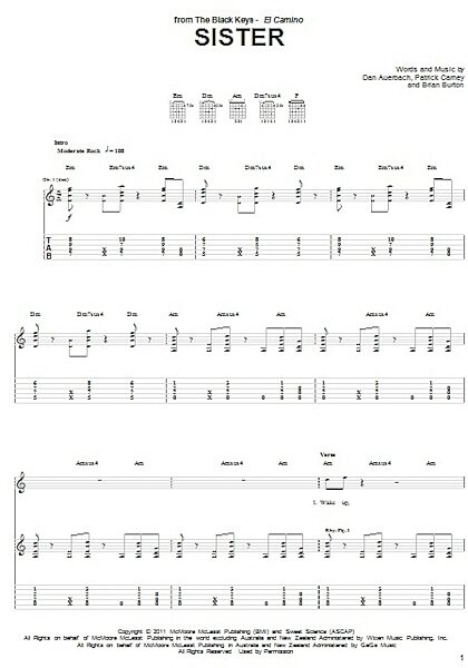 open zoom image for Sister - Guitar TAB, New, Main
