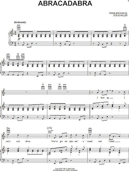 open zoom image for Abracadabra - Piano/Vocal/Guitar, New, Main