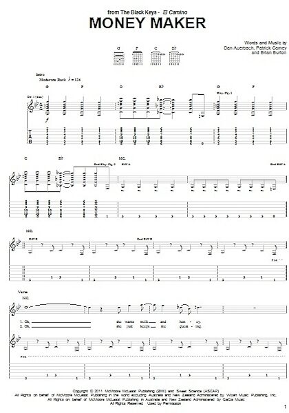 open zoom image for Money Maker - Guitar TAB, New, Main