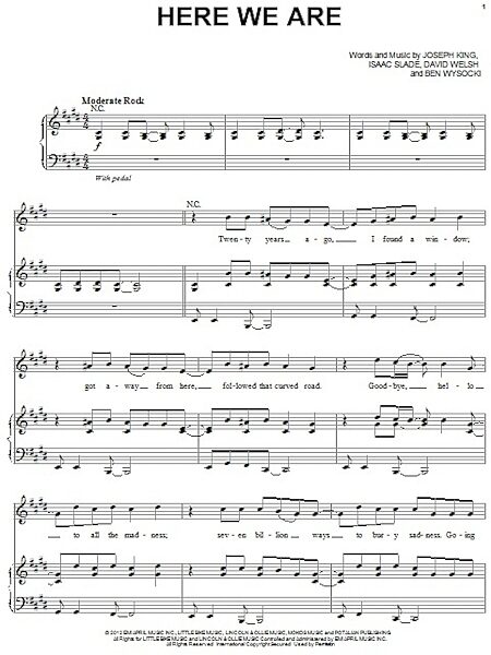 open zoom image for Here We Are - Piano/Vocal/Guitar, New, Main