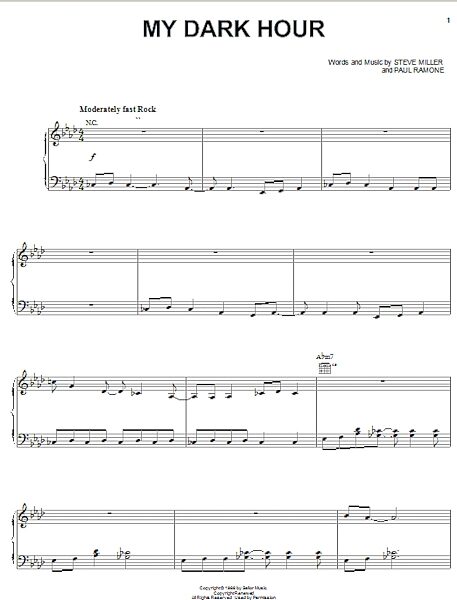 open zoom image for My Dark Hour - Piano/Vocal/Guitar, New, Main