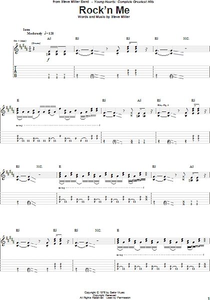 open zoom image for Rock'n Me - Guitar TAB, New, Main