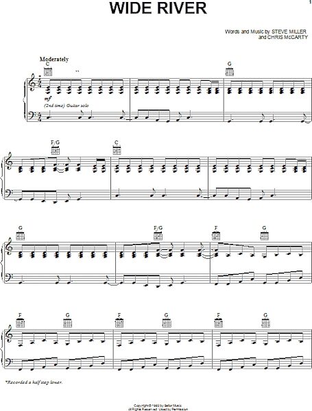 open zoom image for Wide River - Piano/Vocal/Guitar, New, Main